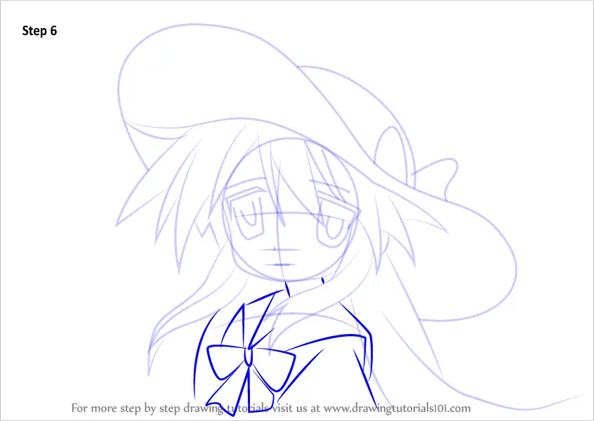 Step By Step How To Draw Kanata Izumi From Lucky Star