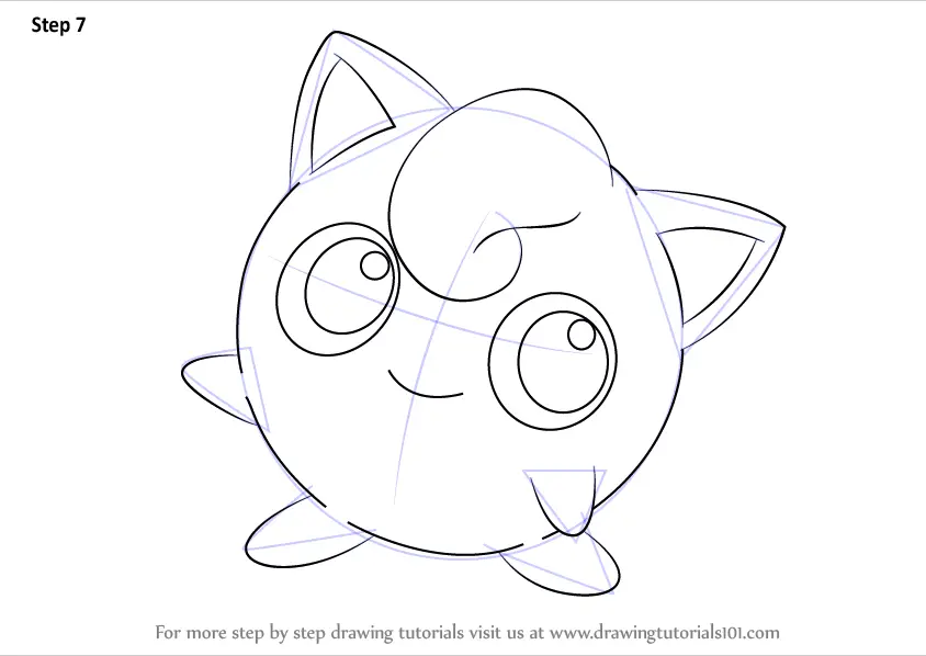 Learn How To Draw Jigglypuff From Pokemon Pokemon Step By Step