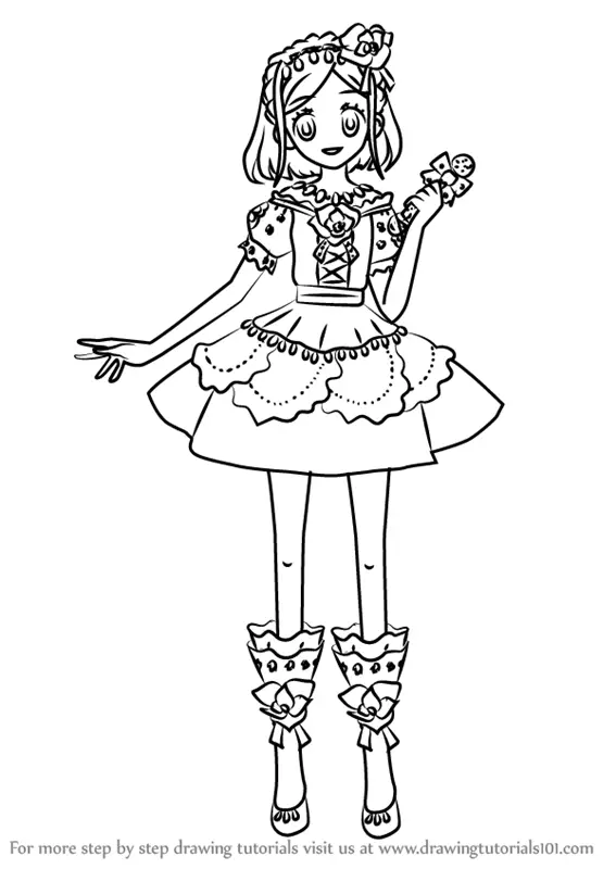 Learn How To Draw Fuwari Midorikaze From PriPara PriPara Step By Step