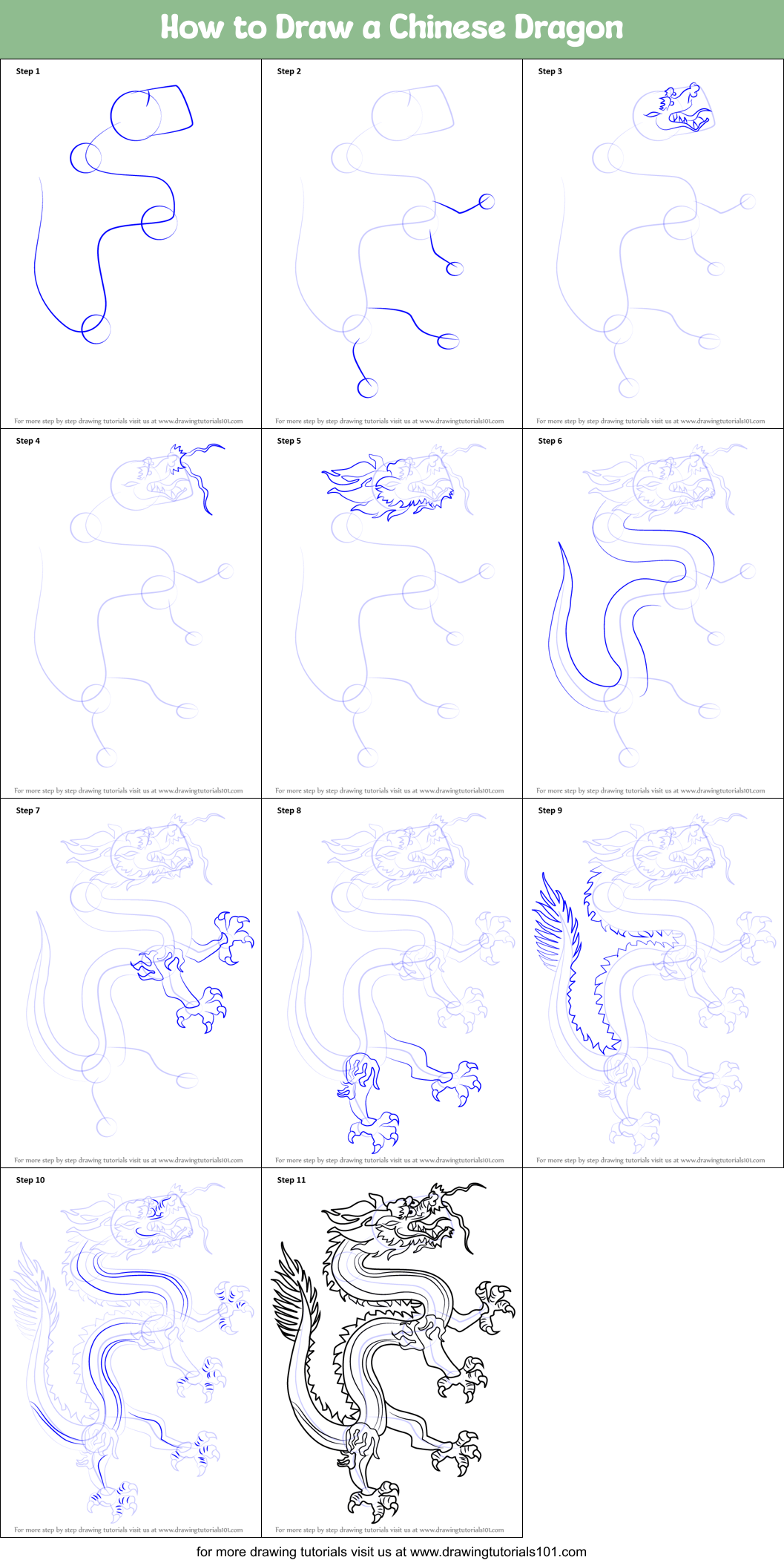 How To Draw A Chinese Dragon Head Step By Step Drawin Vrogue Co