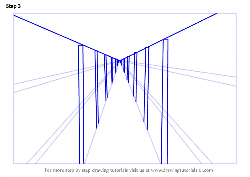 Learn How To Draw One Point Perspective Bridge One Point Perspective