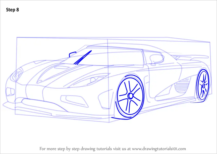 How To Draw Koenigsegg Agera R Sports Cars Step By Step