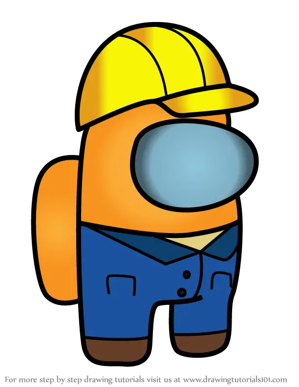 Learn How To Draw Hard Hat From Among Us Among Us Step By Step