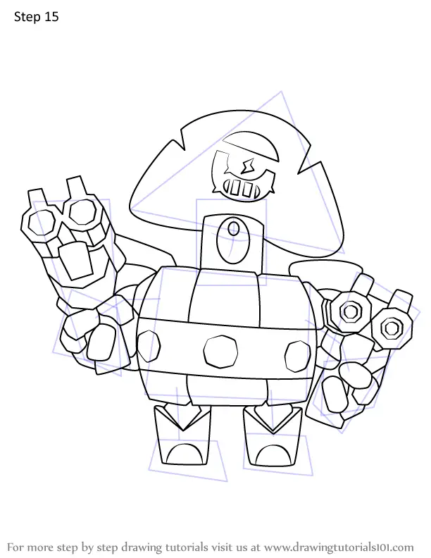 Brawl Stars Darryl Coloring Page Printable Images And Photos Finder