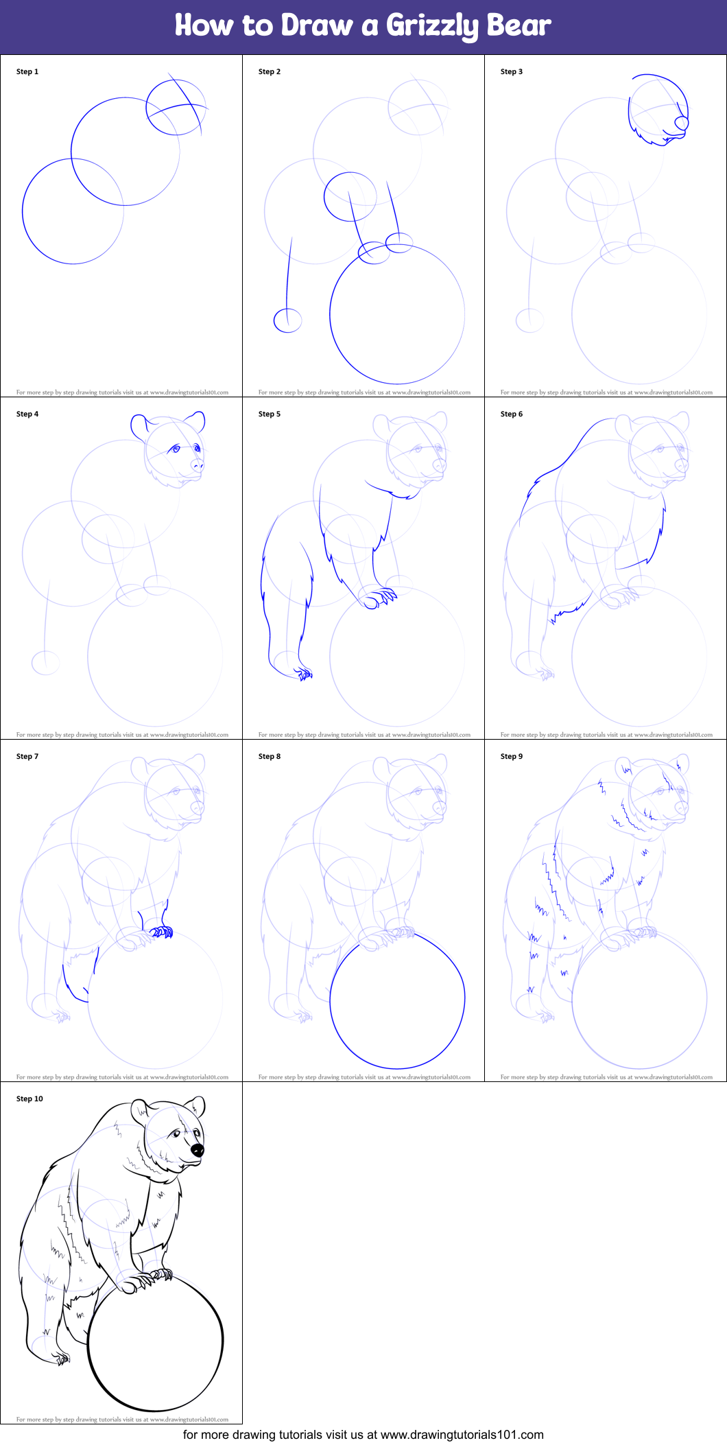 Best How To Draw A Grizzly Bear Step By Step in 2023 Learn more here 