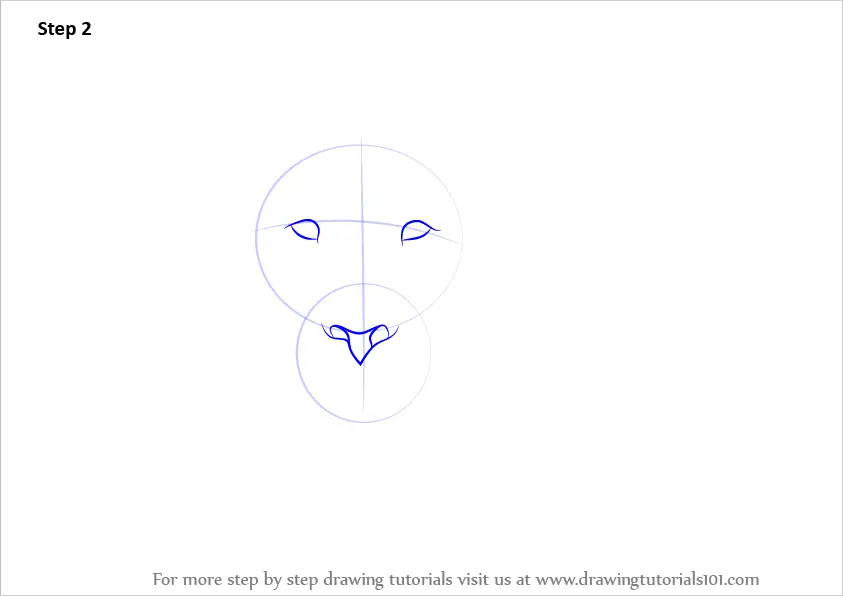 Learn How to Draw a Lion's Face (Big Cats) Step by Step : Drawing Tutorials