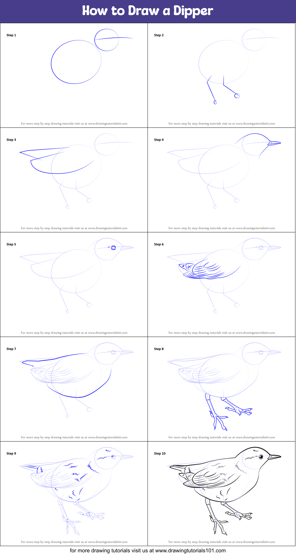 How to Draw a Dipper printable step by step drawing sheet ...