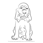 How to Draw a Bloodhound Puppy