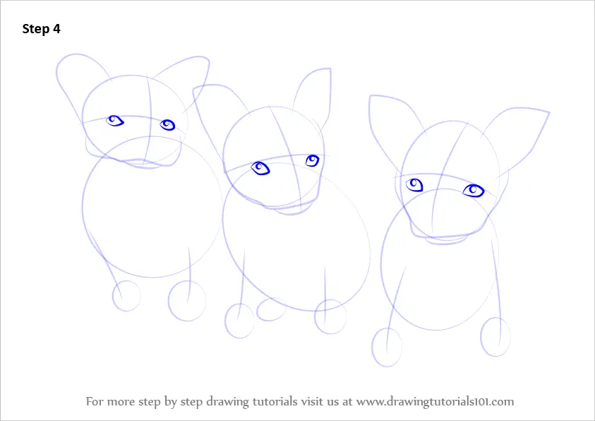 Learn How to Draw Puppies (Dogs) Step by Step : Drawing Tutorials
