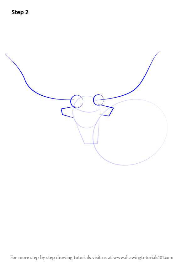 Learn How to Draw a Longhorn Cattle (Farm Animals) Step by Step