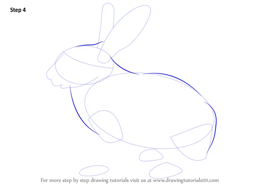 Learn How to Draw a Rabbit (Farm Animals) Step by Step : Drawing Tutorials