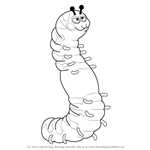 How to Draw a Cartoon Caterpillar