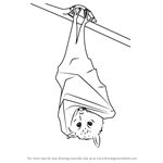 How to Draw a Black Flying Fox