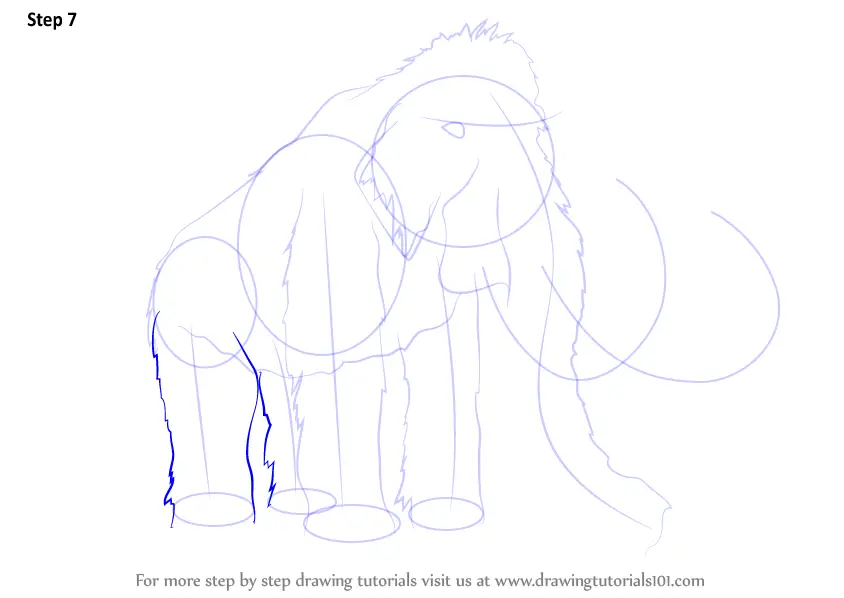 Learn How to Draw a Woolly mammoth (Other Animals) Step by Step