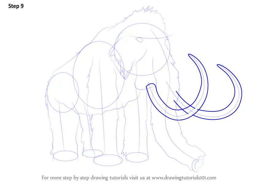 Learn How to Draw a Woolly mammoth (Other Animals) Step by Step