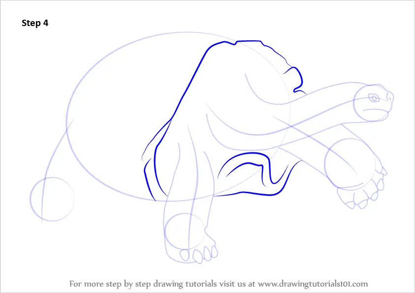 Learn How to Draw a Galapagos Tortoise (Turtles and Tortoises) Step by