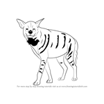 How to Draw a Striped Hyena