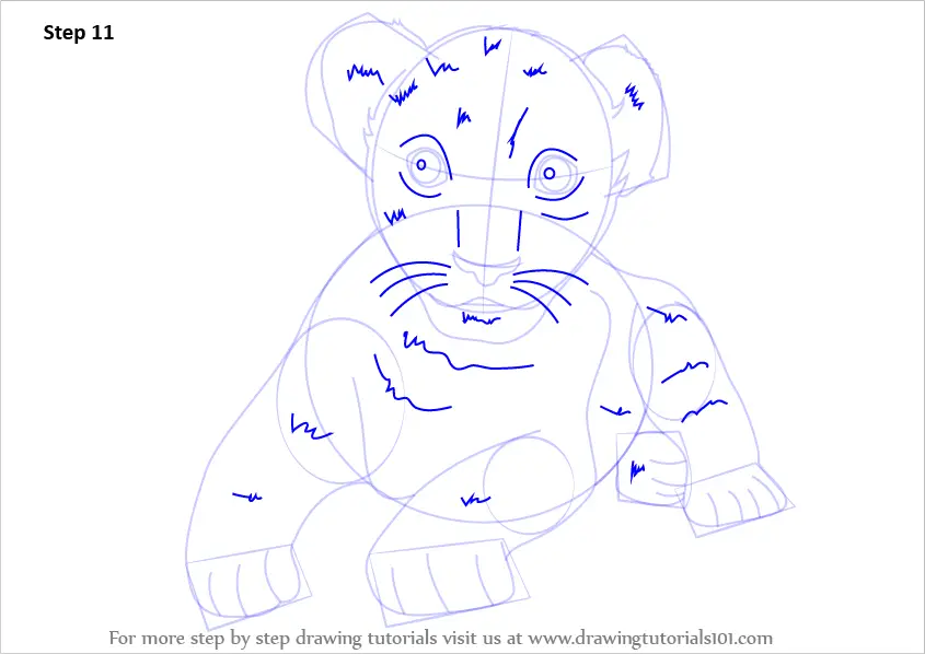 Step by Step How to Draw a Lion Cub