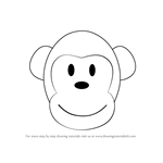 How to Draw a Monkey Cartoon Face