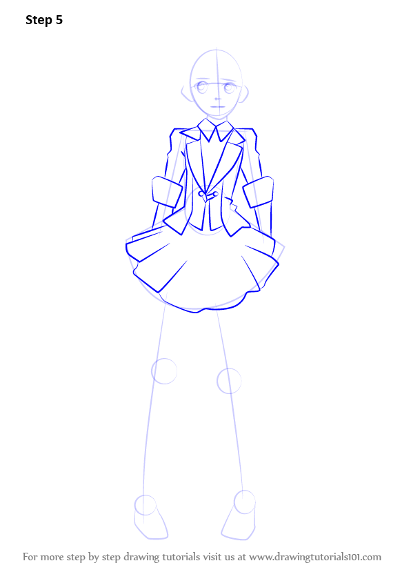 Learn How to Draw Sayaka Akimoto from AKB0048 (AKB0048) Step by Step ...