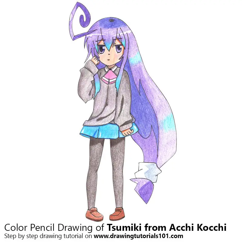 Tsumiki Miniwa from Acchi Kocchi Color Pencil Drawing