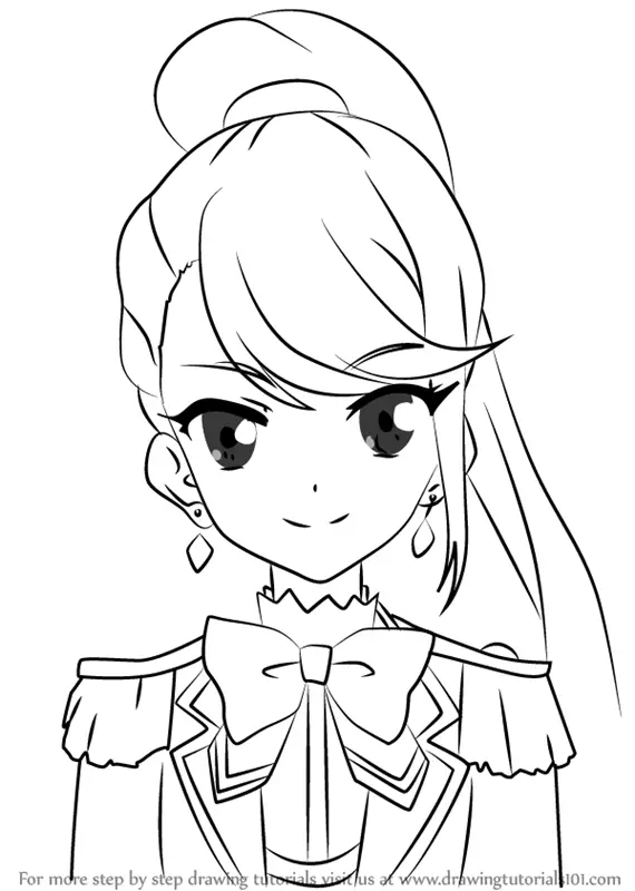 Step by Step How to Draw Tsubasa Kisaragi from Aikatsu Stars ...