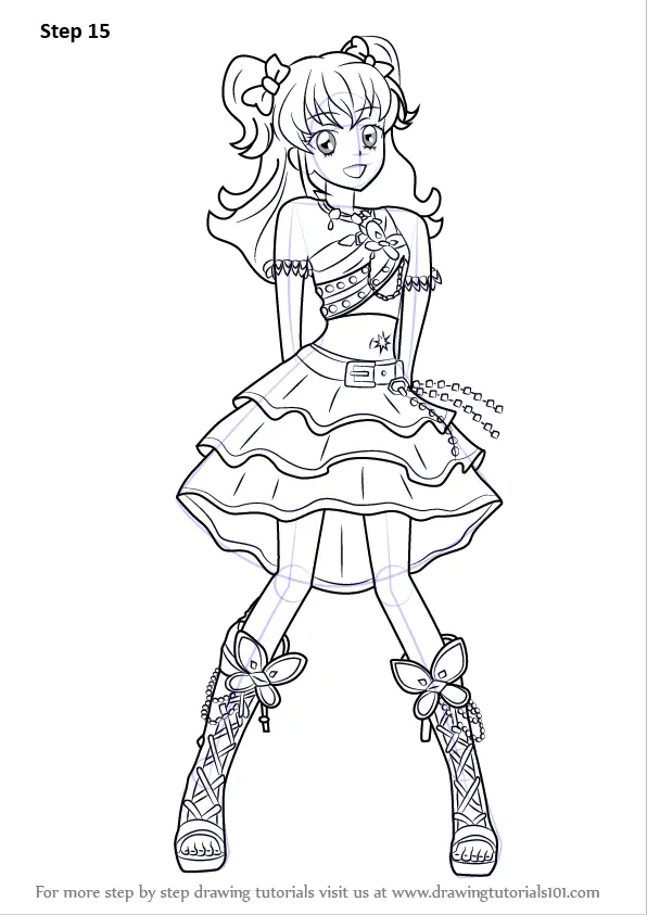 Learn How to Draw Hikari Minowa from Aikatsu! (Aikatsu!) Step by Step ...