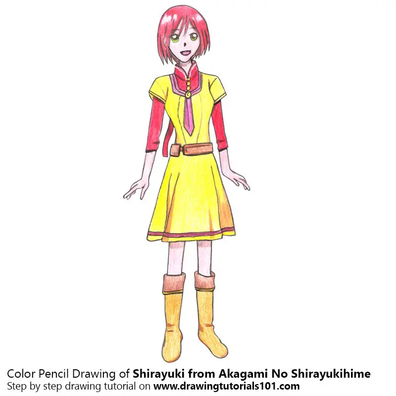 Shirayuki from Akagami No Shirayukihime Color Pencil Drawing