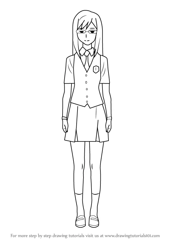 Step by Step How to Draw Tsuruko from Anohana : DrawingTutorials101.com