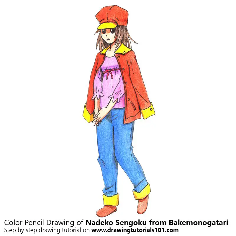 Nadeko Sengoku from Bakemonogatari Color Pencil Drawing