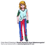 How to Draw Rouka Numachi from Bakemonogatari