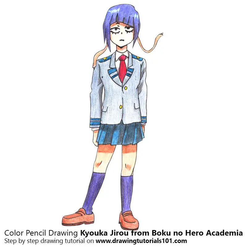 Kyouka Jirou from Boku no Hero Academia Color Pencil Drawing