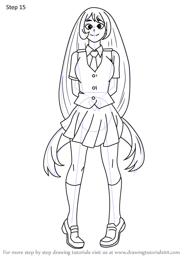 Learn How to Draw Nejire Hado from Boku no Hero Academia (Boku no Hero