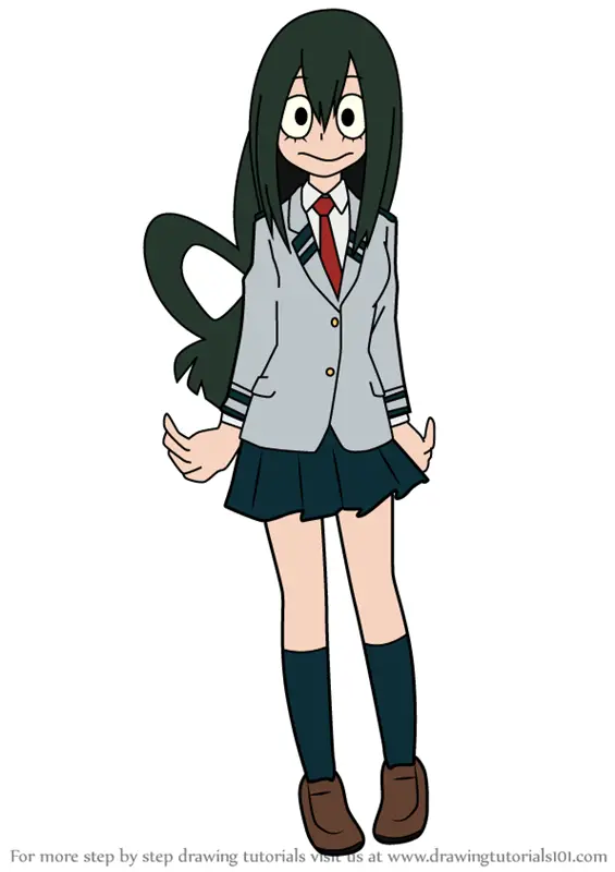 Learn How to Draw Tsuyu Asui from Boku no Hero Academia (Boku no Hero ...