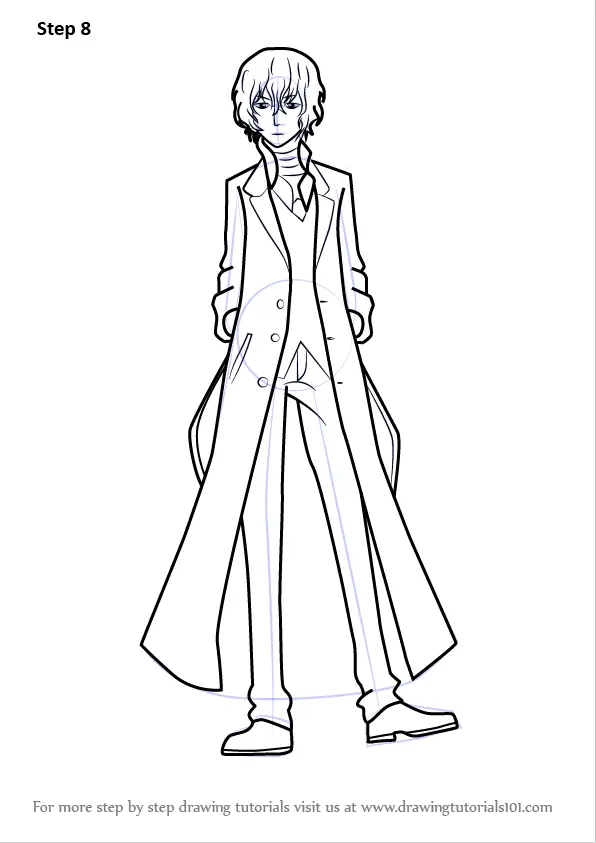 Learn How to Draw Osamu Dazai from Bungo Stray Dogs (Bungo Stray Dogs ...