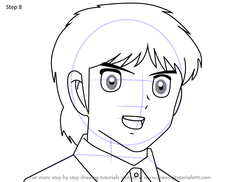 Step by Step How to Draw Hikaru Matsuyama from Captain Tsubasa ...