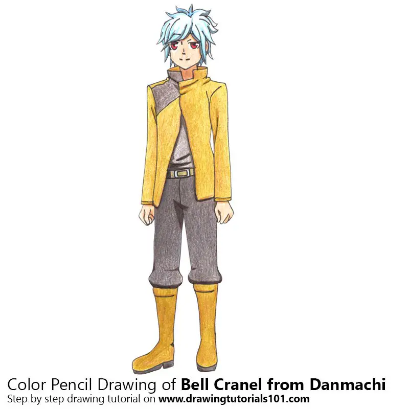 Bell Cranel from Danmachi Color Pencil Drawing