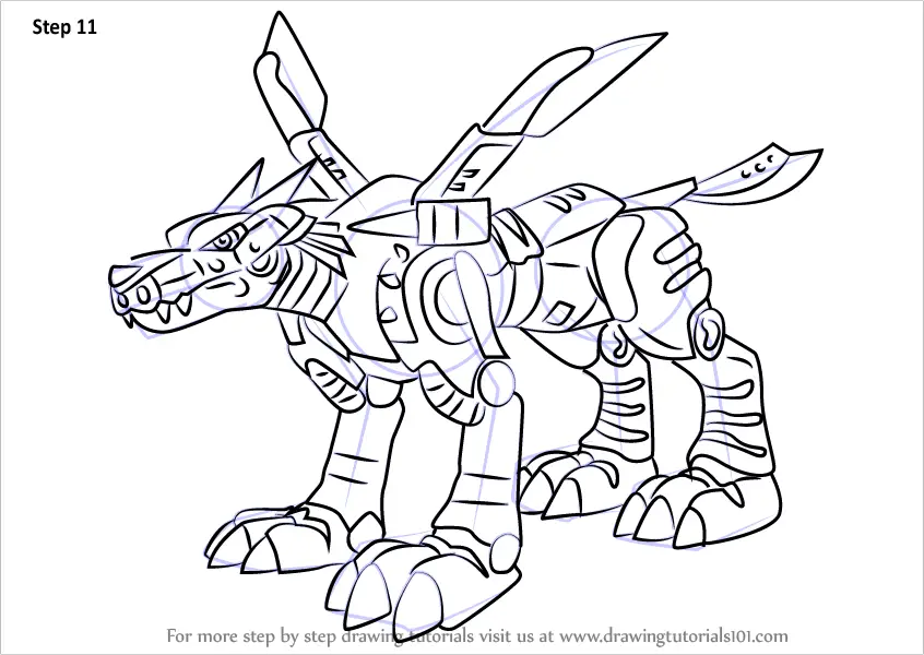 digimon weregarurumon coloring pages