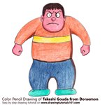 How to Draw Takeshi Gouda from Doraemon