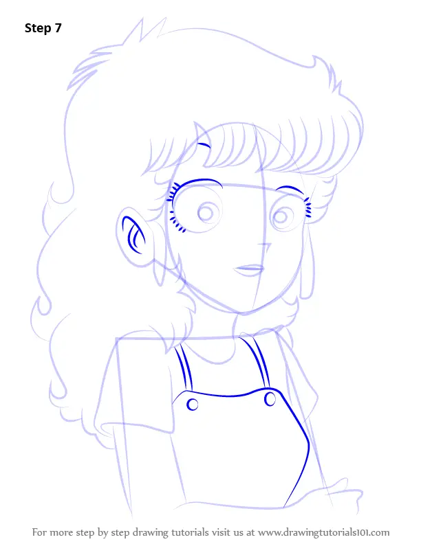 Learn How to Draw Aoi Kimidori from Dr. Slump (Dr. Slump) Step by Step ...