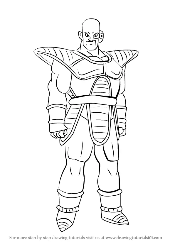 Learn How to Draw Nappa from Dragon Ball Z (Dragon Ball Z) Step by Step ...