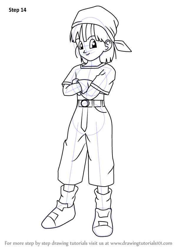 Learn How To Draw Pan From Dragon Ball Z Dragon Ball Z Step By Step