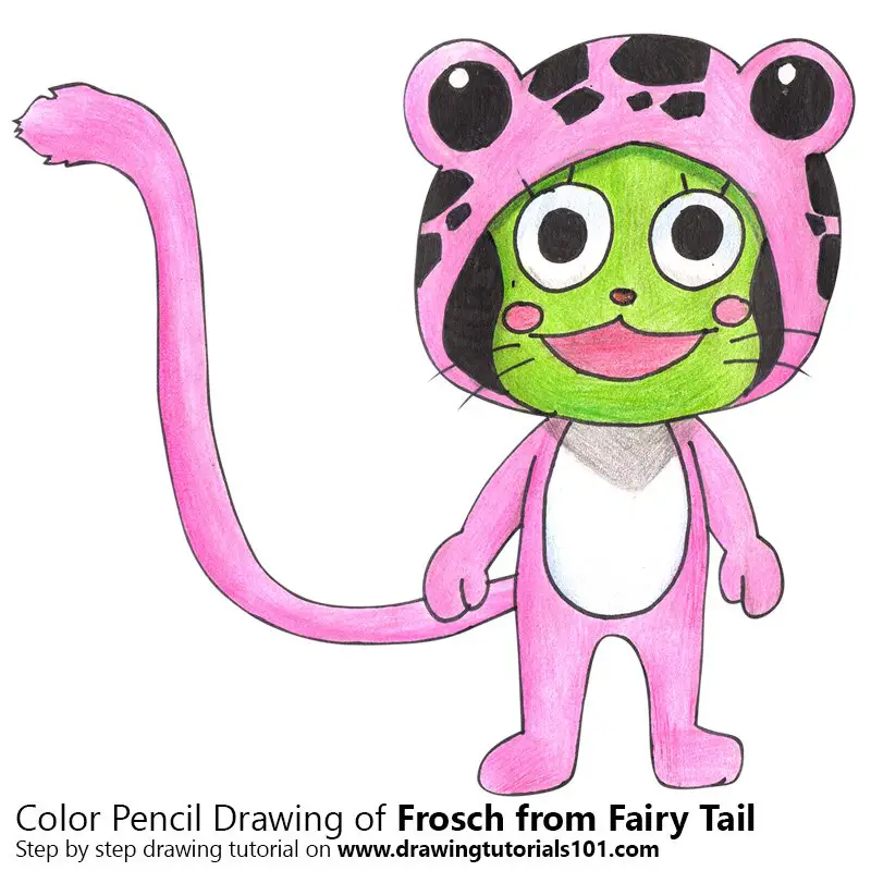 Frosch from Fairy Tail Color Pencil Drawing