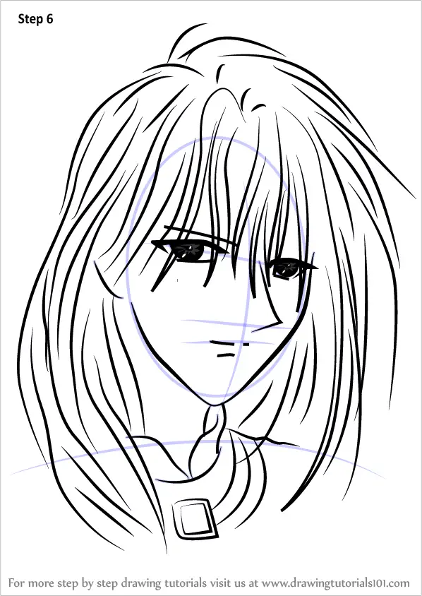 Step by Step How to Draw Hotohori from Fushigi Yuugi ...