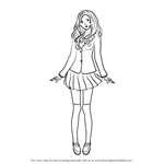 How to Draw Arisa Kuhouin from Guilty Crown