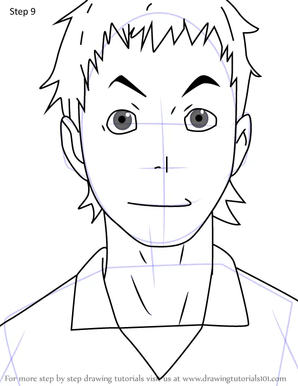 Step by Step How to Draw Yoshiharu Haga from Haikyuu ...