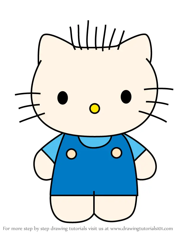 Learn How To Draw Dear Daniel From Hello Kitty Hello Kitty Step By Step Drawing Tutorials 4329