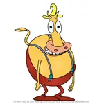 How to Draw Heffer Wolfe from Rocko's Modern Life