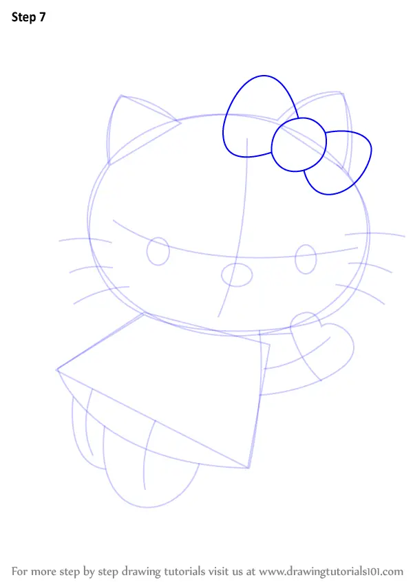 Learn How to draw Hello Kitty Angel (Hello Kitty) Step by Step