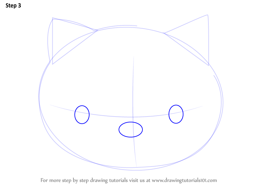 Learn How to draw Hello Kitty face (Hello Kitty) Step by Step : Drawing ...